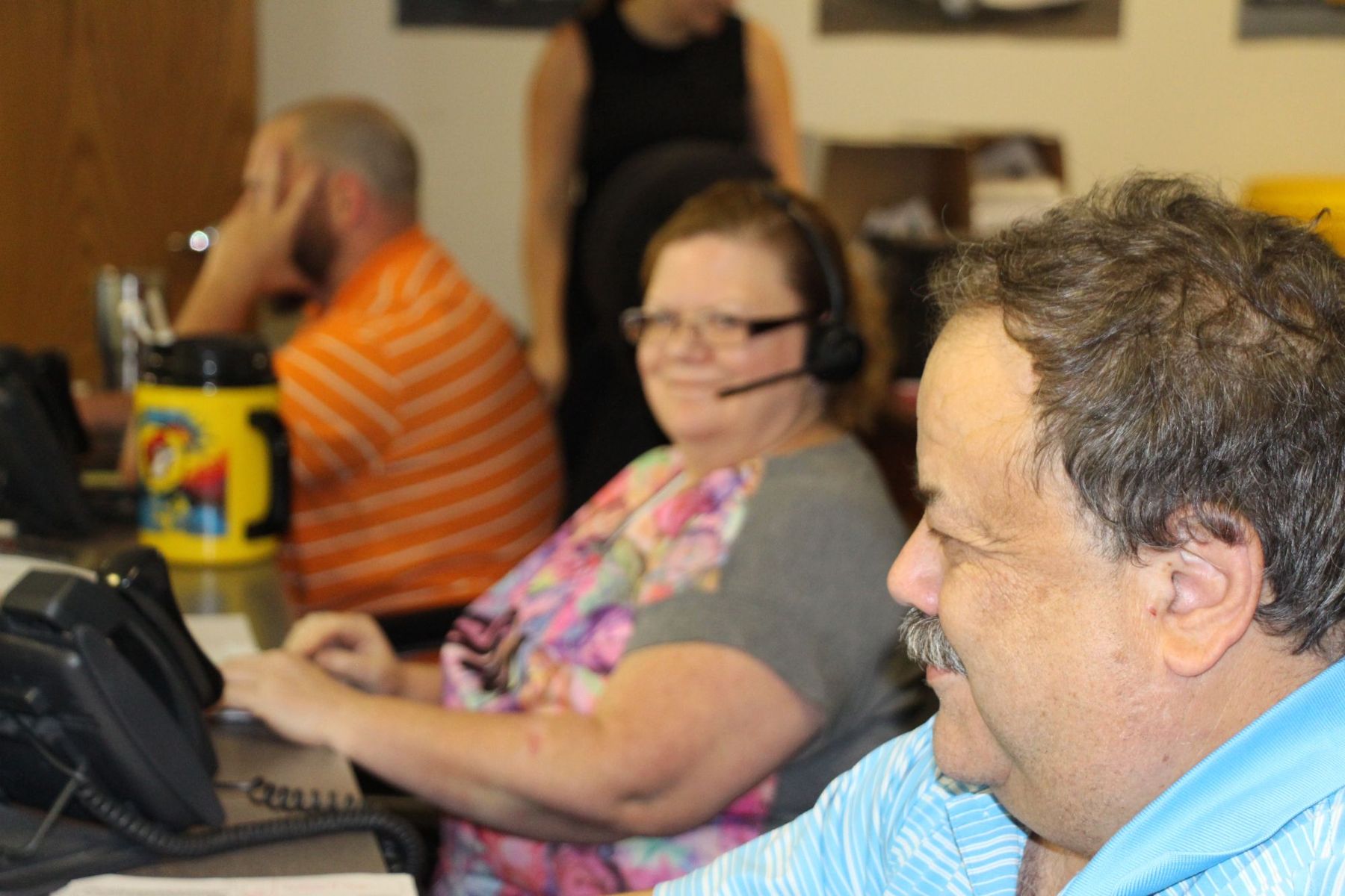 Superior dispatchers on the phones